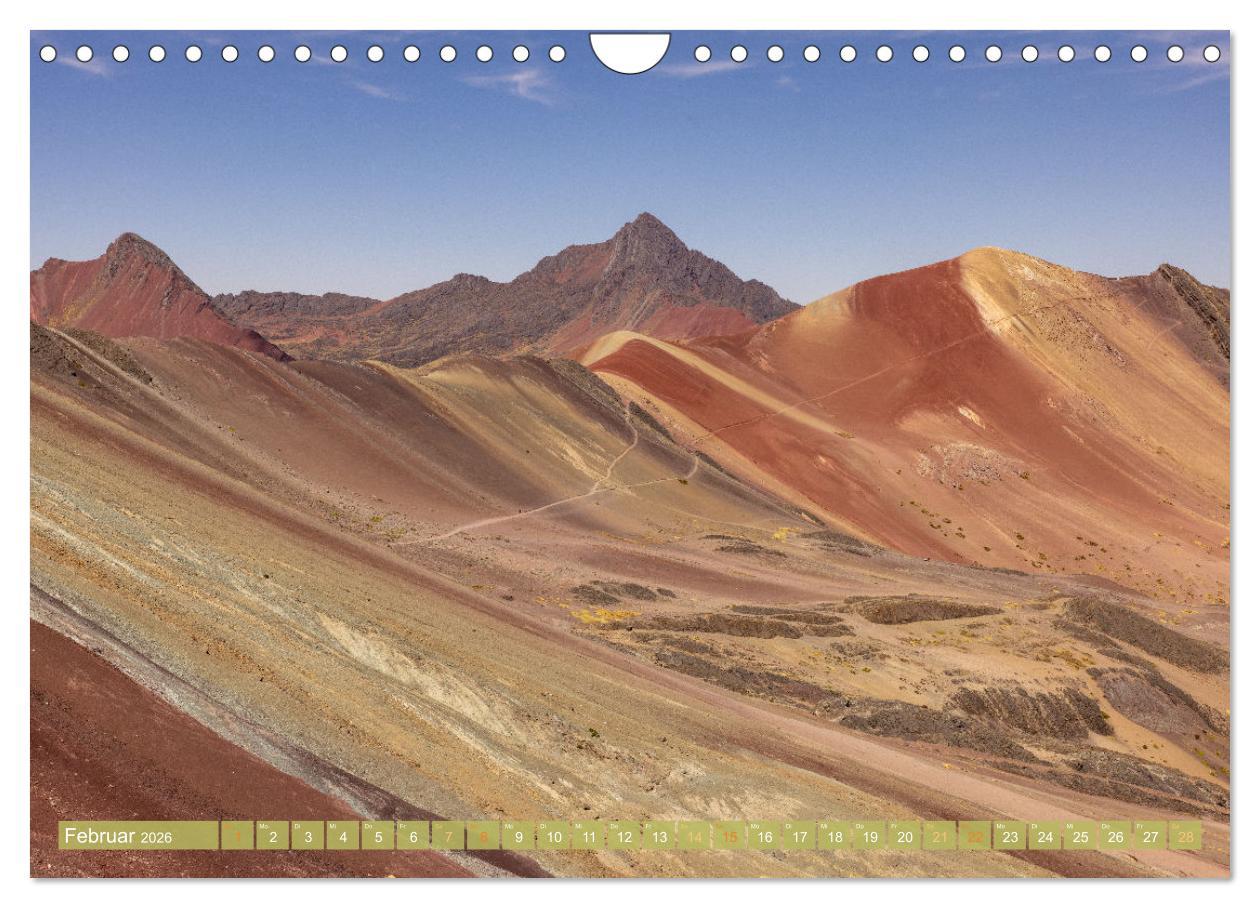 Beispielinhalt (Bild) Peru - Bunte Vielfalt von Machu Picchu bis zur Atacama Wüste (Wandkalender 2026 DIN A4 quer), CALVENDO Monatskalender