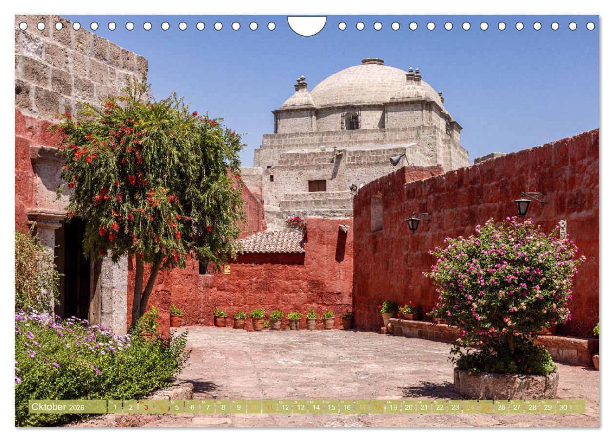 Beispielinhalt (Bild) Peru - Bunte Vielfalt von Machu Picchu bis zur Atacama Wüste (Wandkalender 2026 DIN A4 quer), CALVENDO Monatskalender