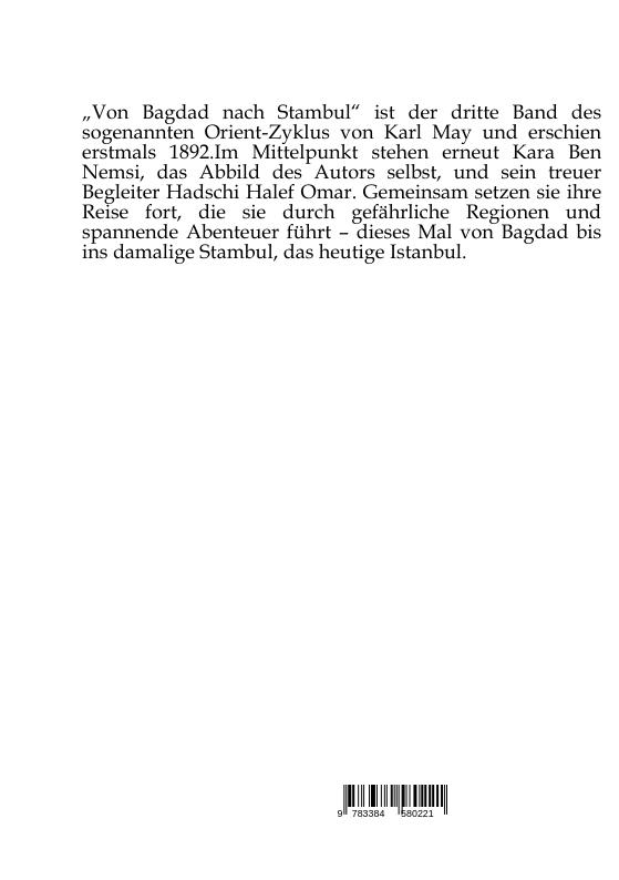 Rückseitencover Von Bagdad nach Stambul