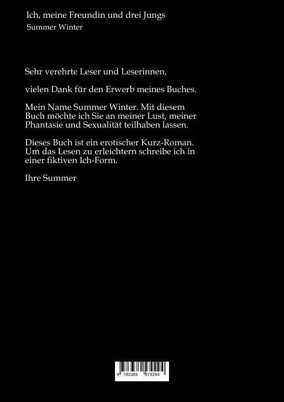 Rückseitencover Ich, meine Freundin und drei Jungs