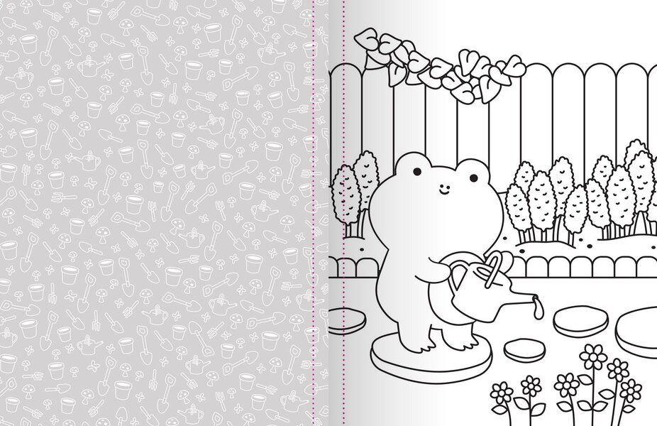 Beispielinhalt (Bild) Cozy World - Comfy Garden (mit Stickern)