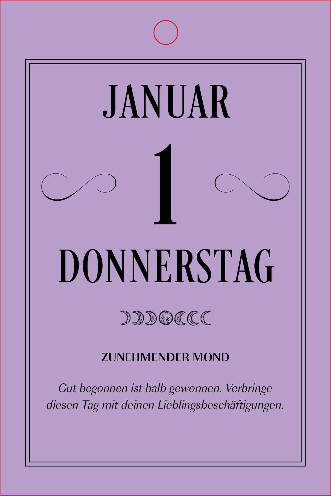 Beispielinhalt (Bild) Hexenkalender 2026