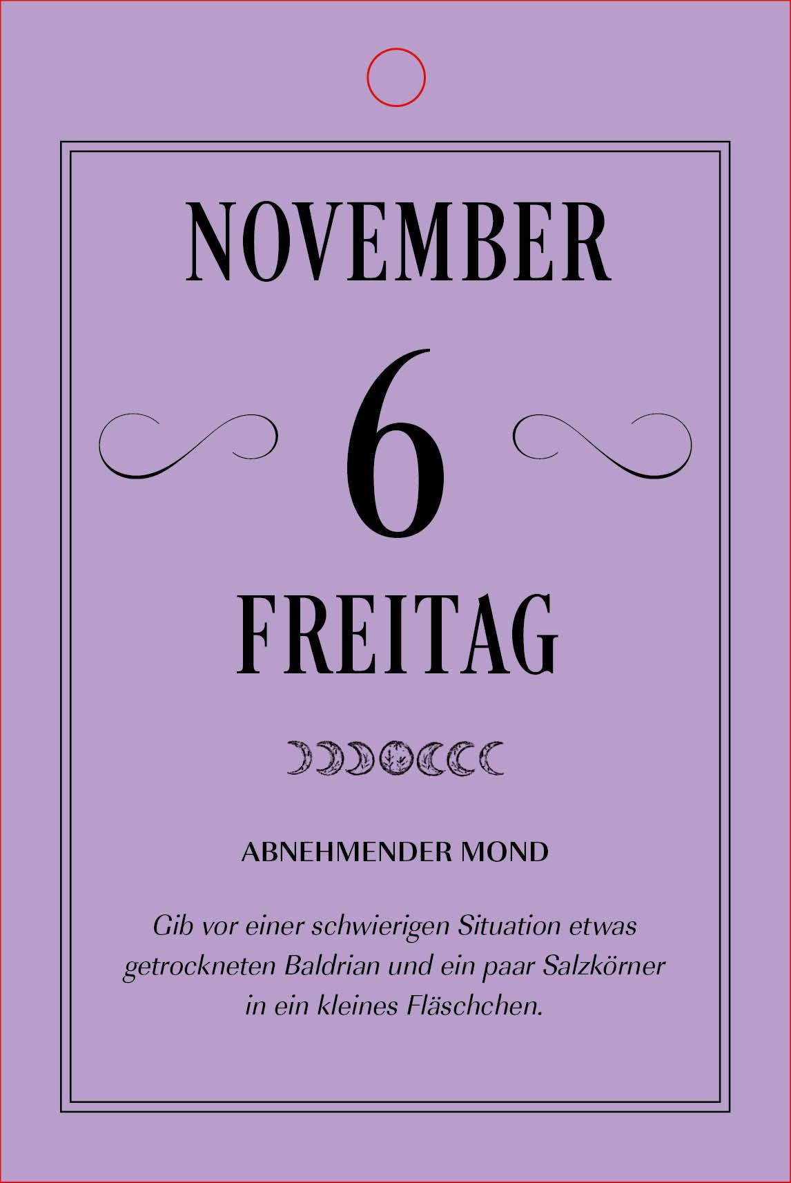 Beispielinhalt (Bild) Hexenkalender 2026
