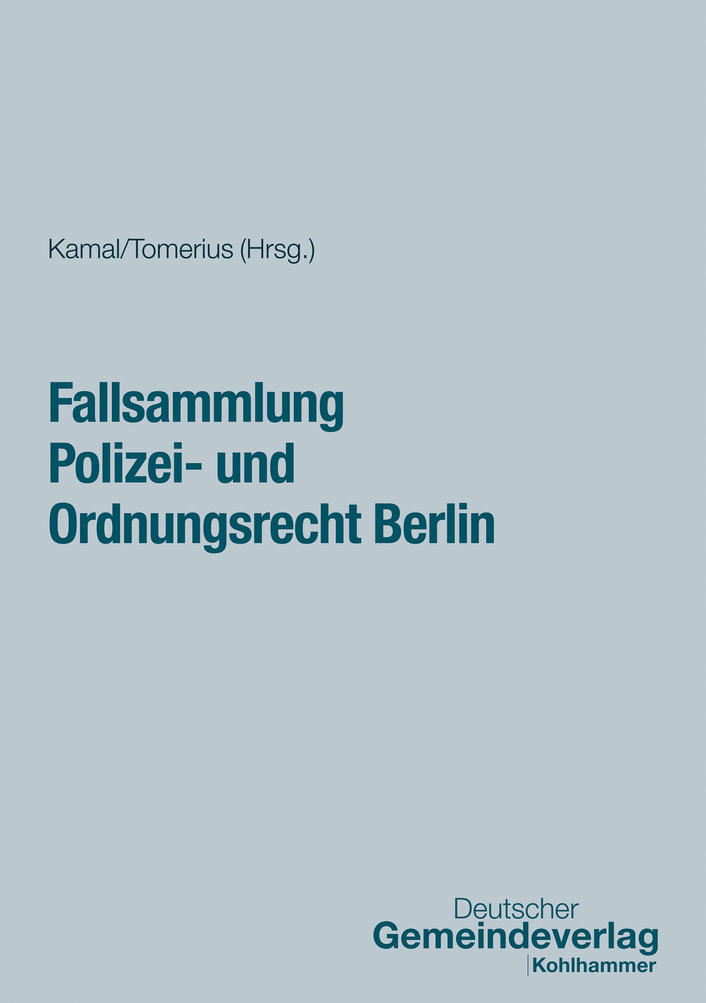 Vorderes Coverbild Fallsammlung Polizei- und Ordnungsrecht Berlin