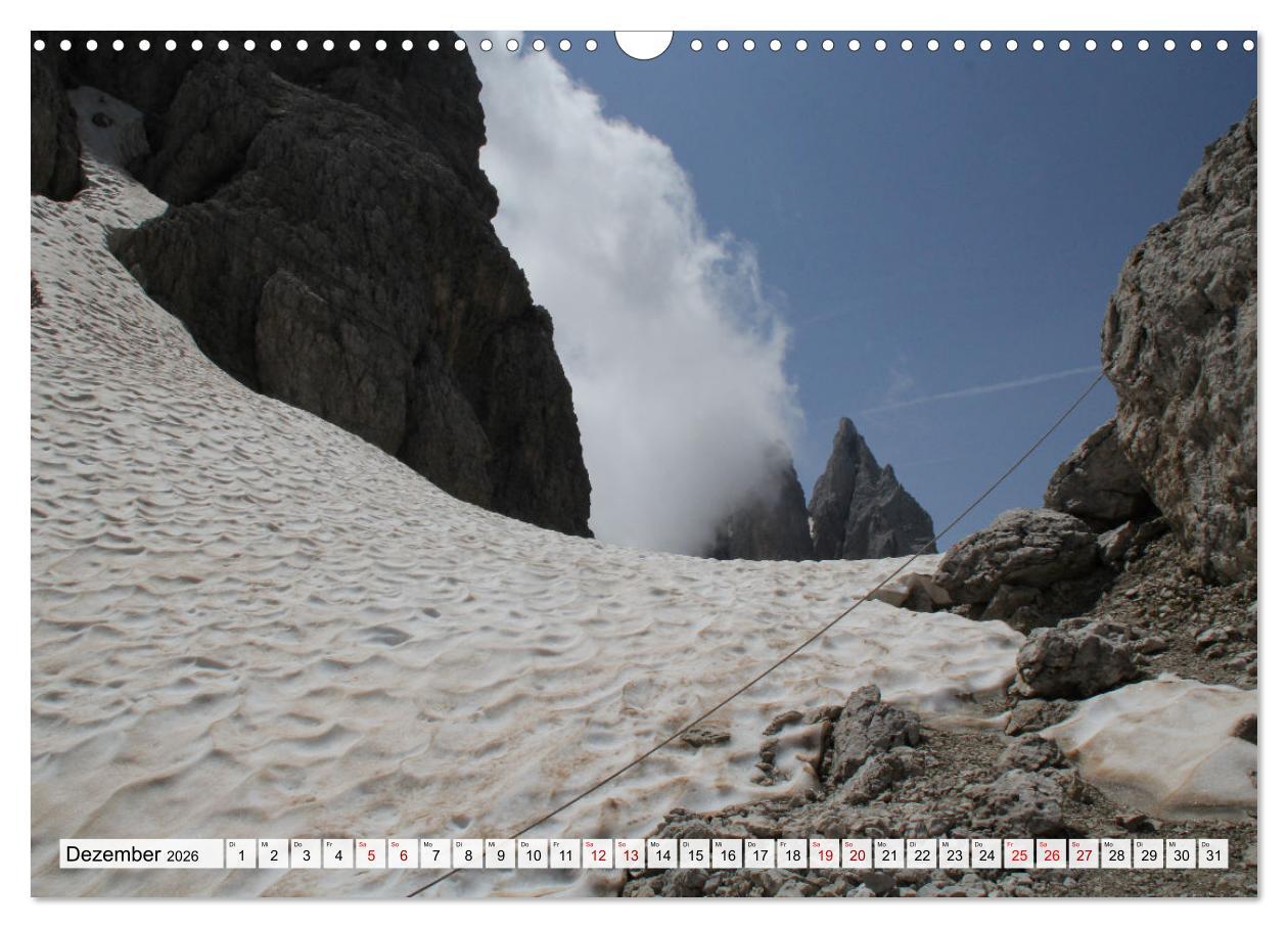 Beispielinhalt (Bild) Klettersteige in Norditalien (Wandkalender 2026 DIN A3 quer), CALVENDO Monatskalender