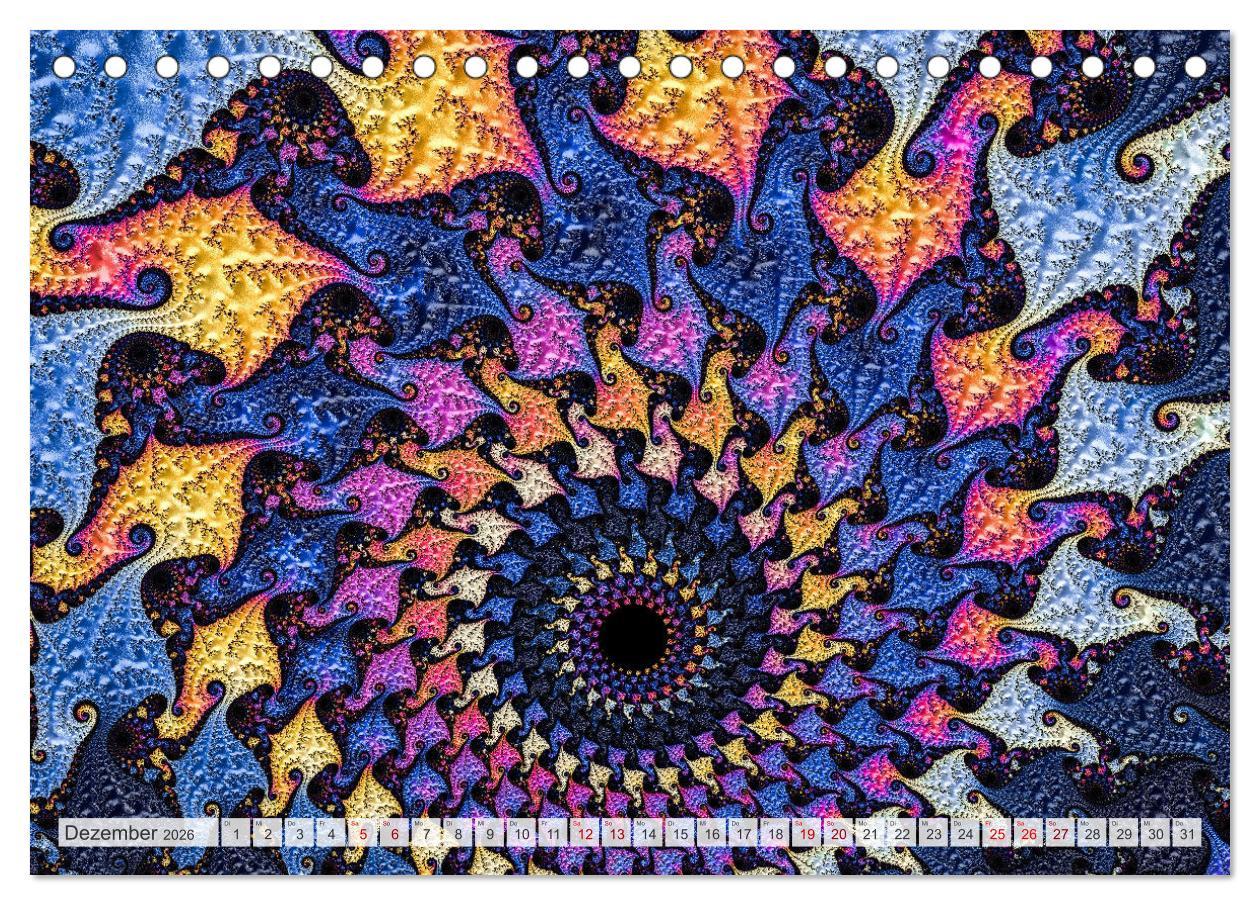 Beispielinhalt (Bild) Fraktale Visionen (Tischkalender 2026 DIN A5 quer), CALVENDO Monatskalender