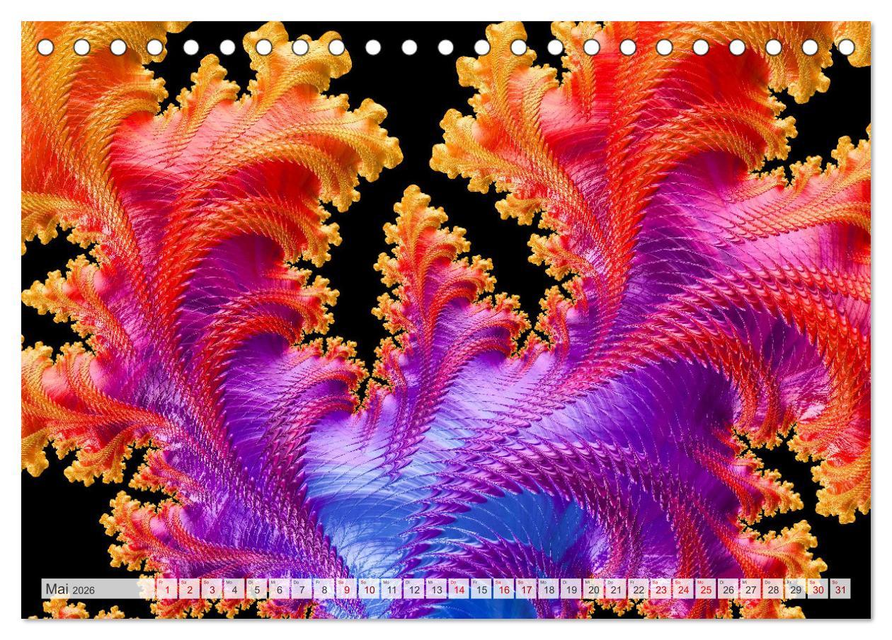 Beispielinhalt (Bild) Fraktale Visionen (Tischkalender 2026 DIN A5 quer), CALVENDO Monatskalender
