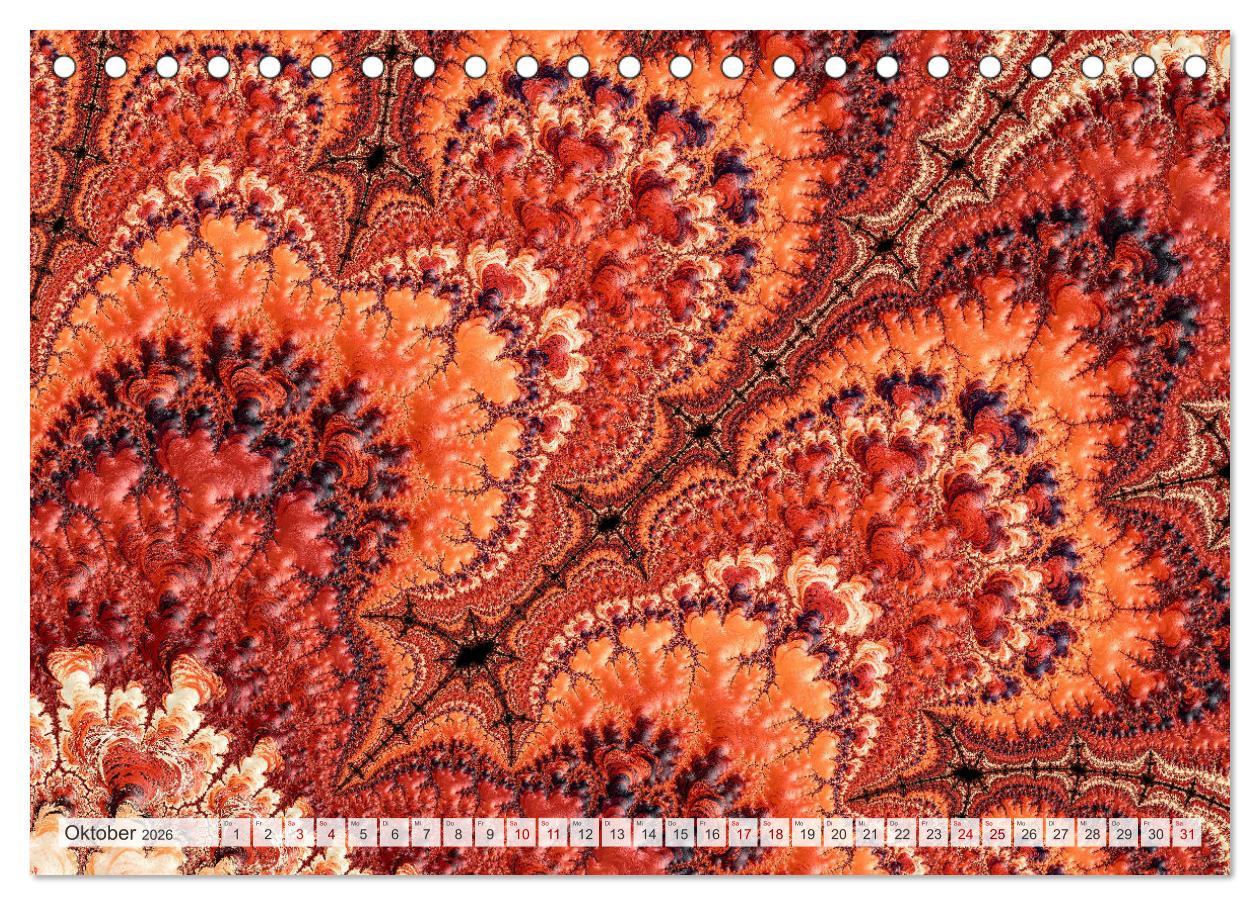 Beispielinhalt (Bild) Fraktale Visionen (Tischkalender 2026 DIN A5 quer), CALVENDO Monatskalender