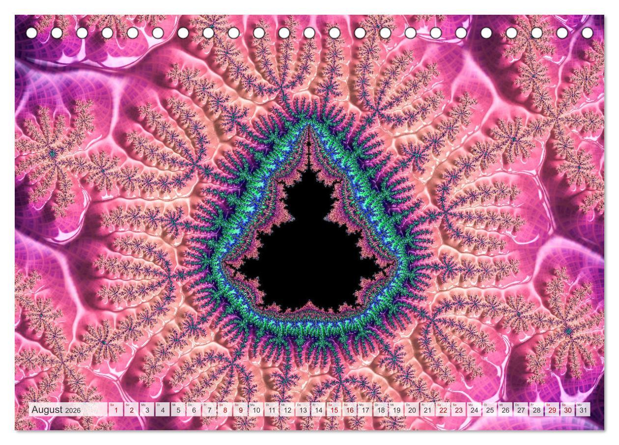Beispielinhalt (Bild) Fraktale Visionen (Tischkalender 2026 DIN A5 quer), CALVENDO Monatskalender