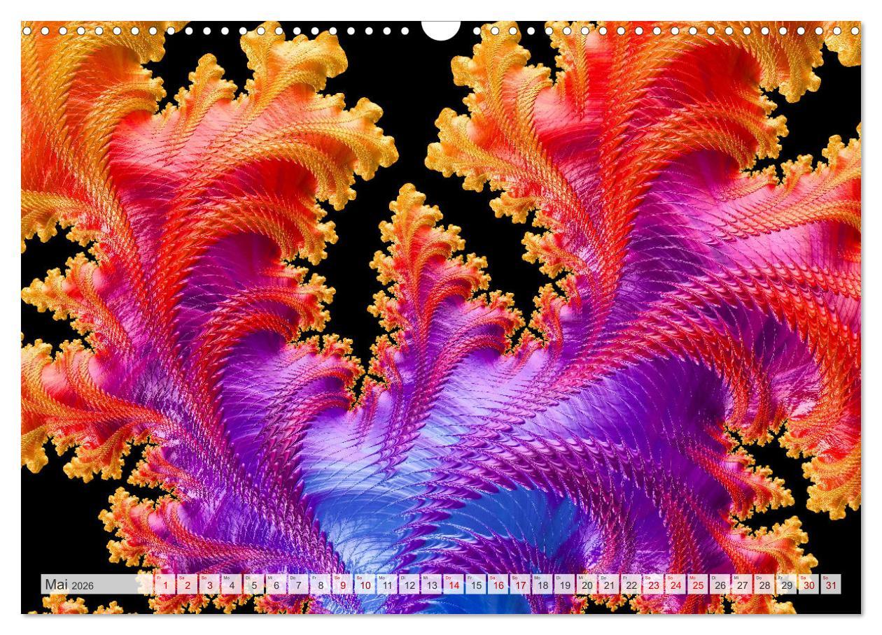 Beispielinhalt (Bild) Fraktale Visionen (Wandkalender 2026 DIN A3 quer), CALVENDO Monatskalender