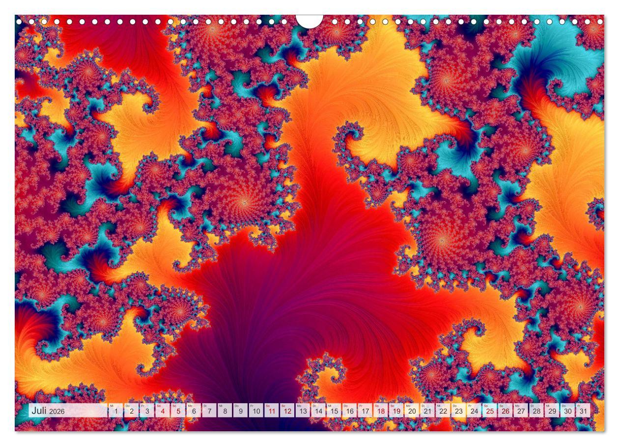Beispielinhalt (Bild) Fraktale Visionen (Wandkalender 2026 DIN A3 quer), CALVENDO Monatskalender