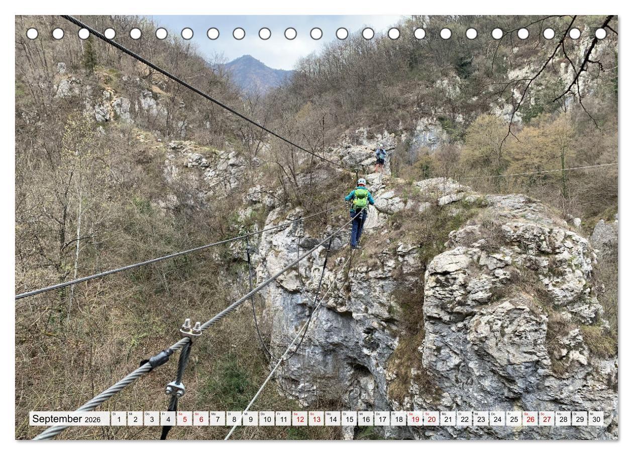 Beispielinhalt (Bild) Klettersteige in Norditalien (Tischkalender 2026 DIN A5 quer), CALVENDO Monatskalender