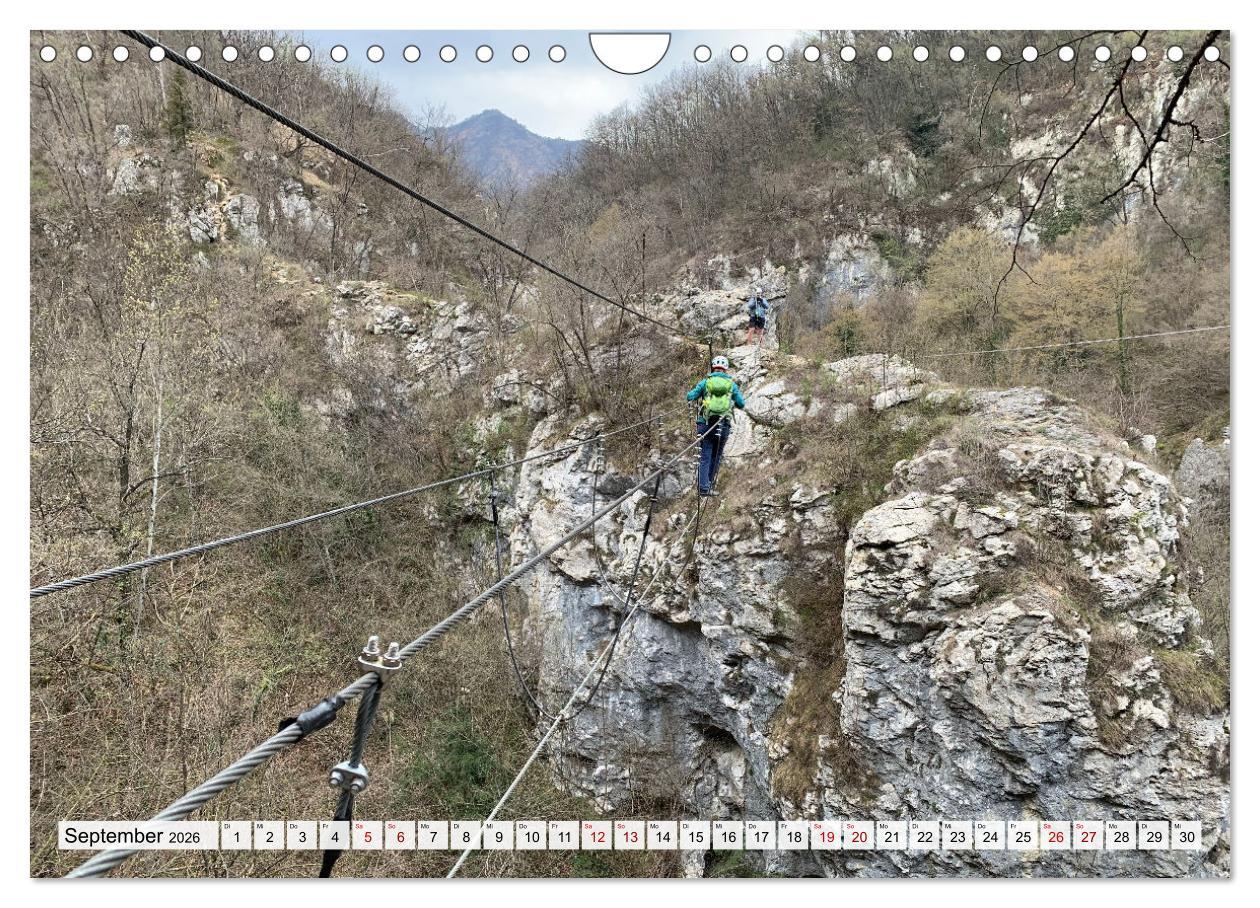 Beispielinhalt (Bild) Klettersteige in Norditalien (Wandkalender 2026 DIN A4 quer), CALVENDO Monatskalender