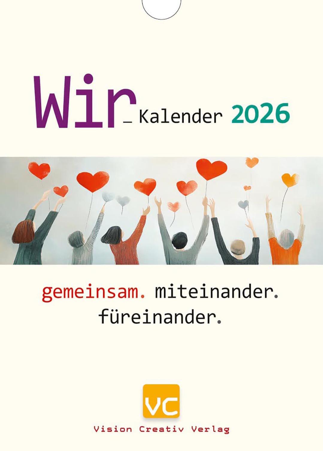 Vorderes Coverbild Wir-Kalender 2026