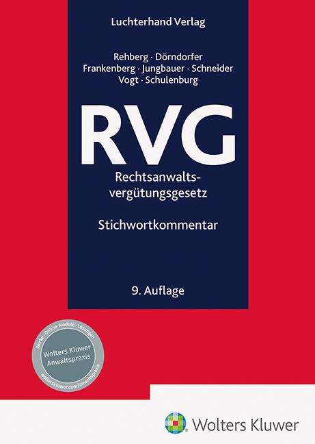 Vorderes Coverbild RVG - Kommentar