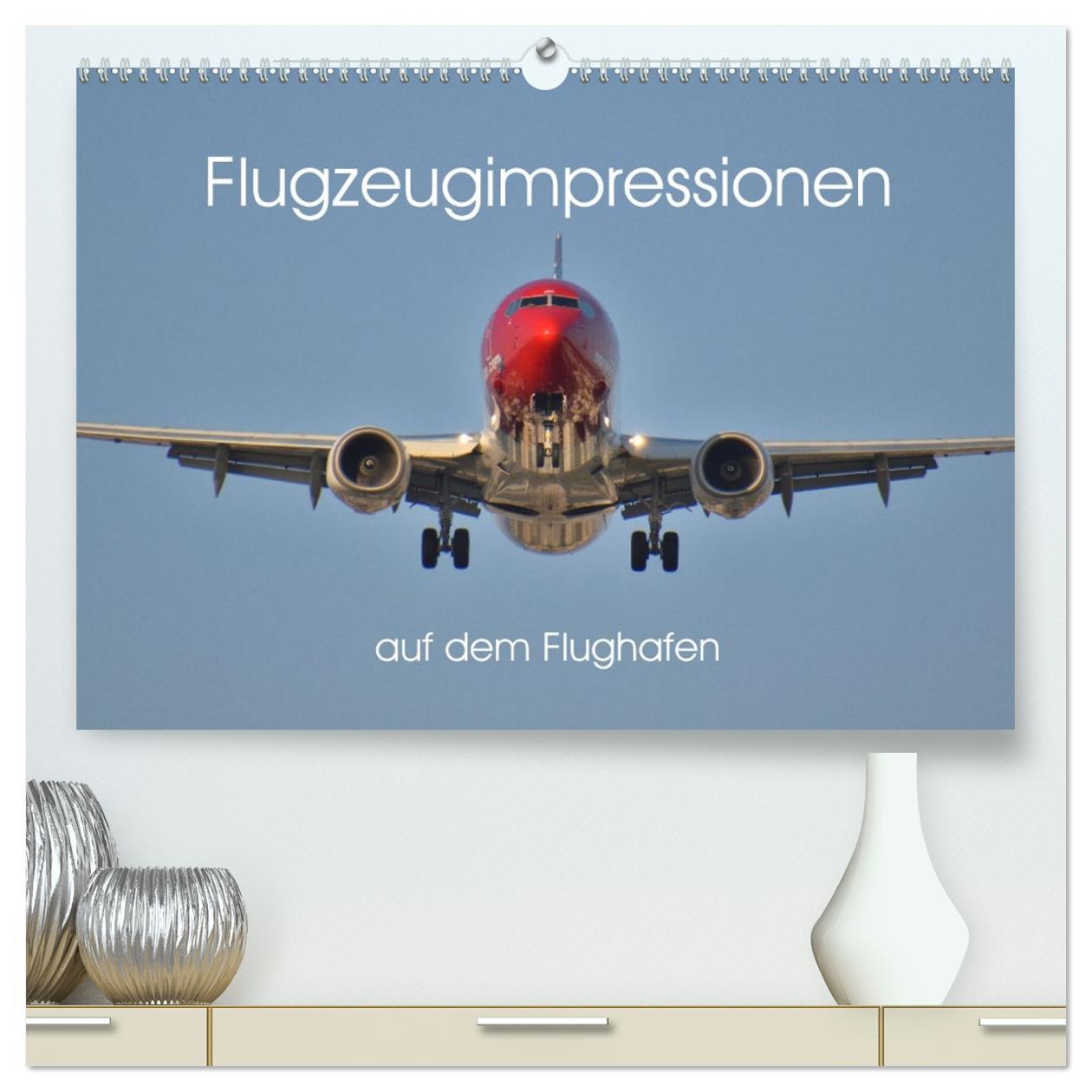 Vorderes Coverbild Flugzeugimpressionen auf dem Flughafen (hochwertiger Premium Wandkalender 2026 DIN A2 quer), Kunstdruck in Hochglanz