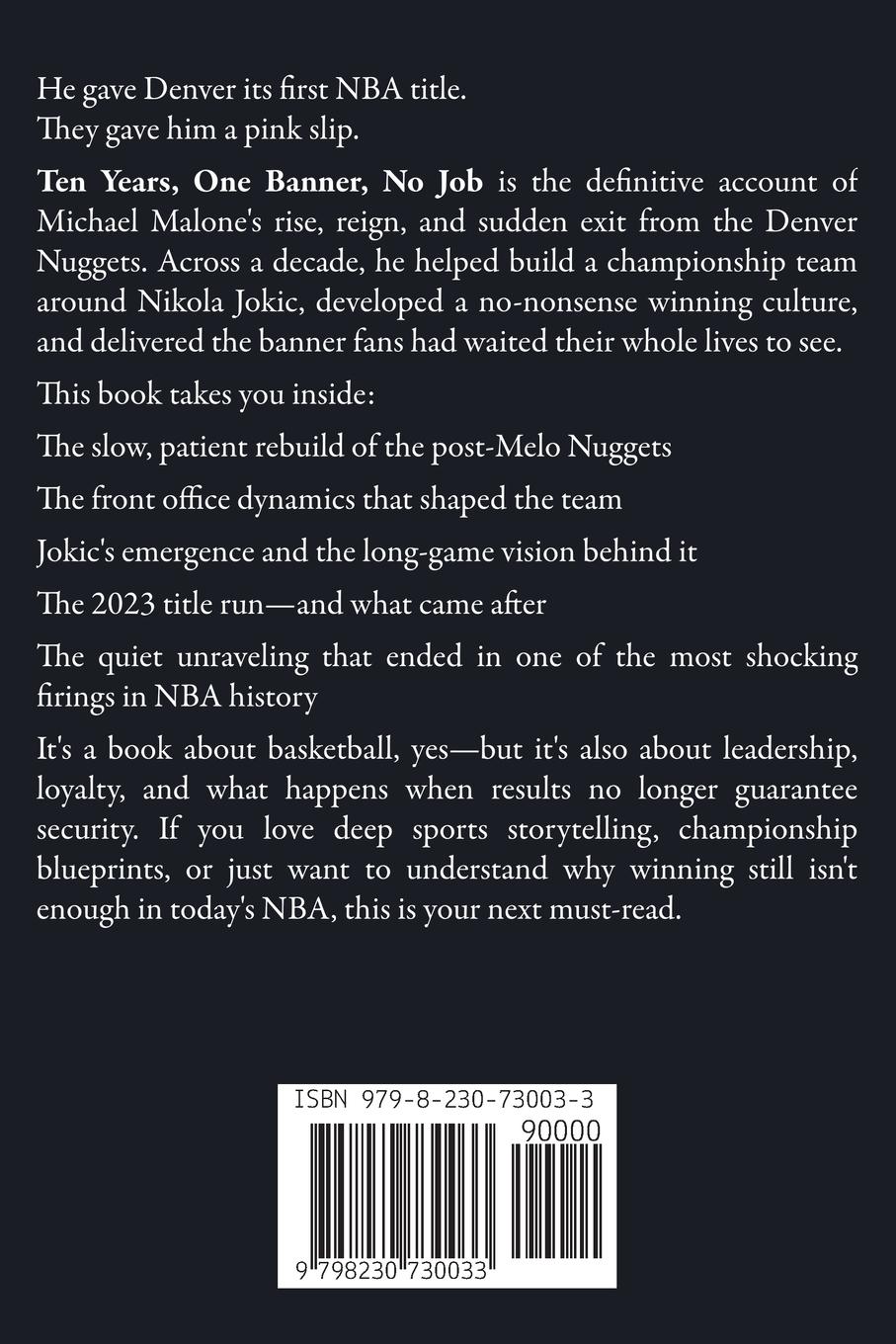 Rückseitencover Ten Years, One Banner, No Job