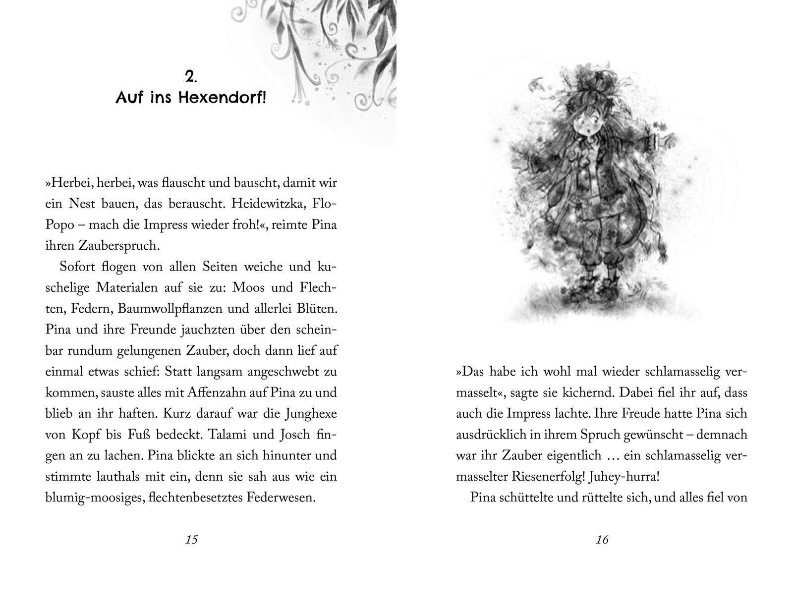 Beispielinhalt (Bild) Pina Ponyhexe - Rettung für das Hexendorf