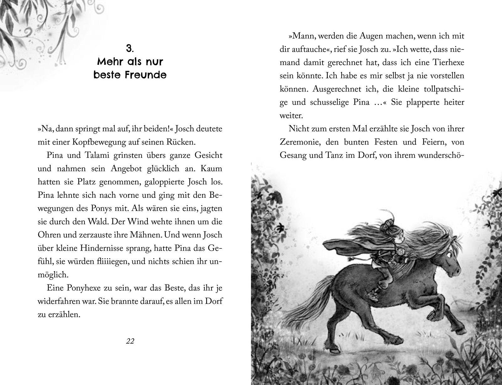Beispielinhalt (Bild) Pina Ponyhexe - Rettung für das Hexendorf