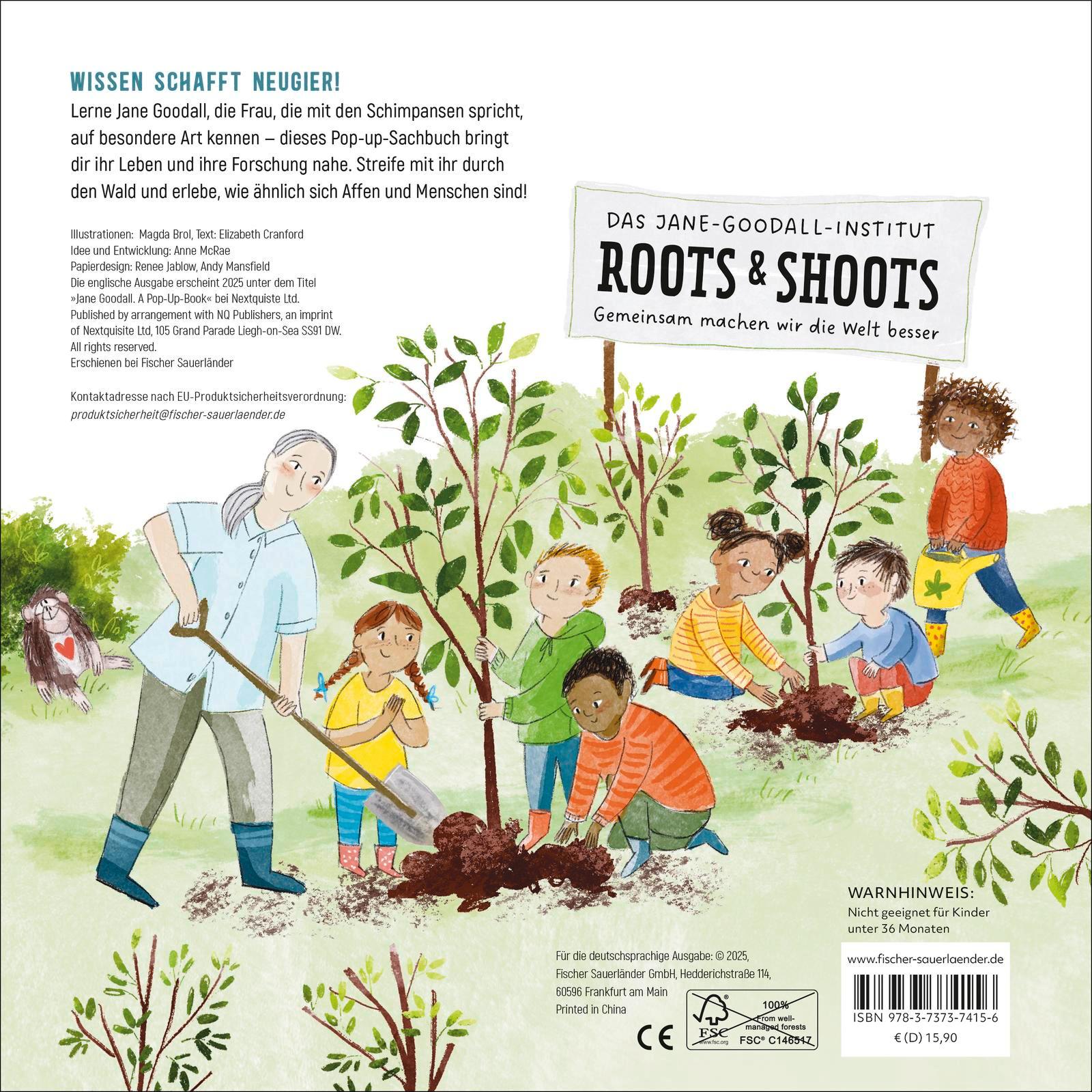 Rückseitencover SCIENCE POPS: Jane Goodall