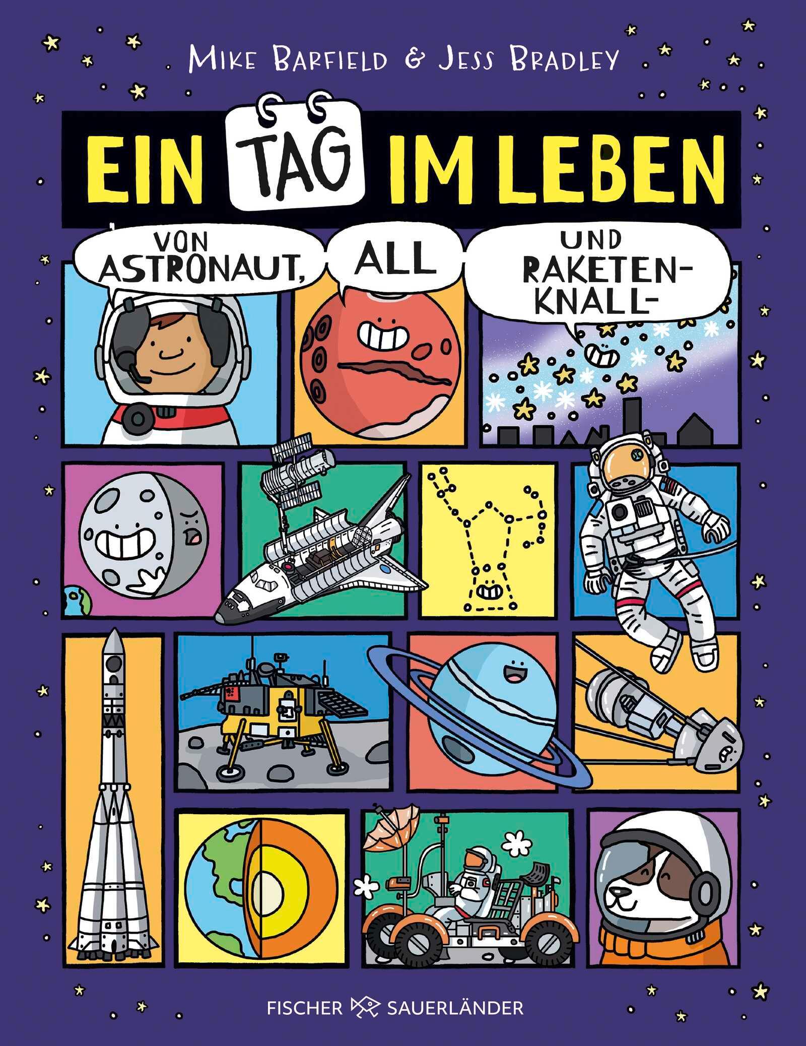 Vorderes Coverbild Ein Tag im Leben von Astronaut, All und Raketenknall