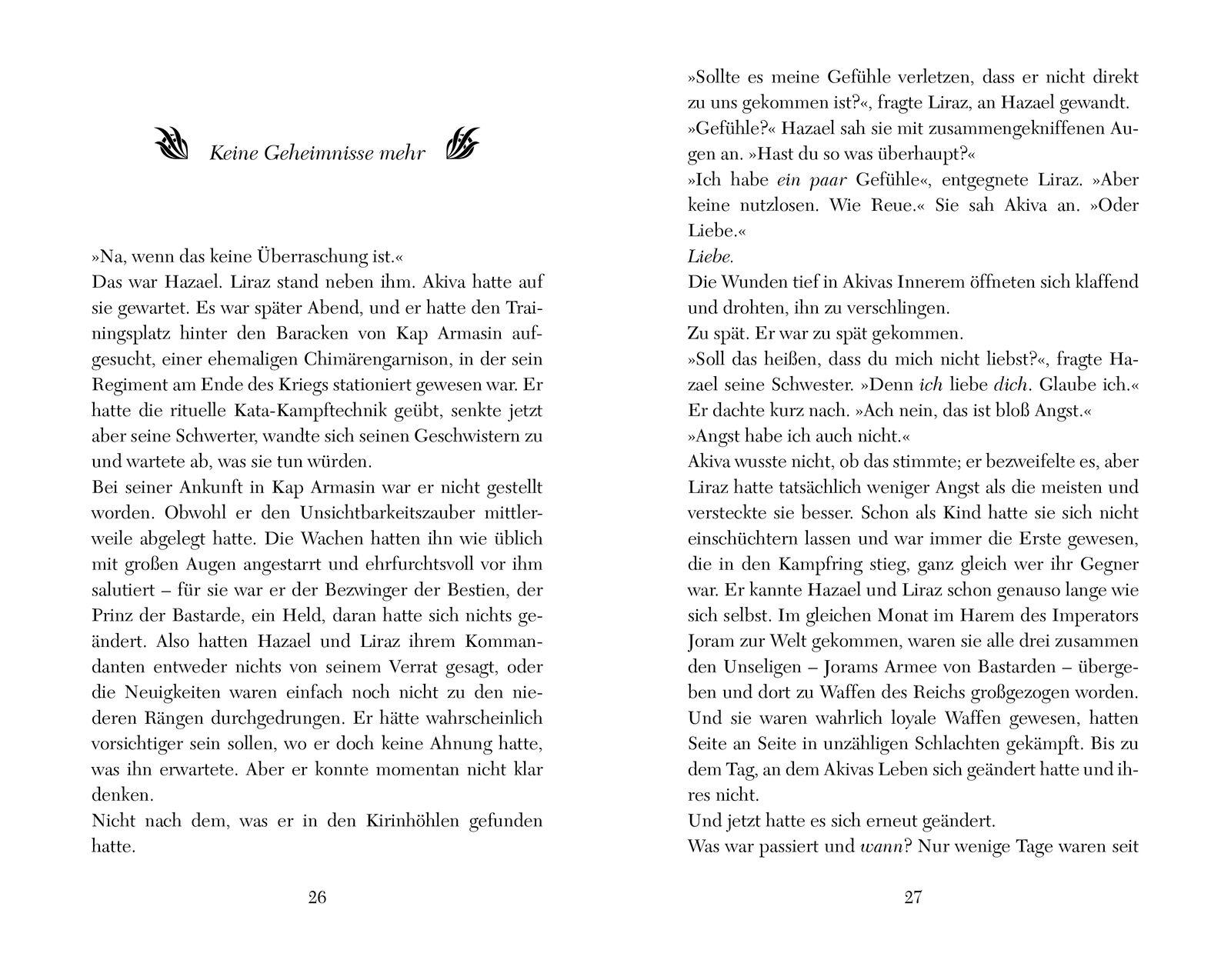 Beispielinhalt (Bild) Days of Blood and Starlight