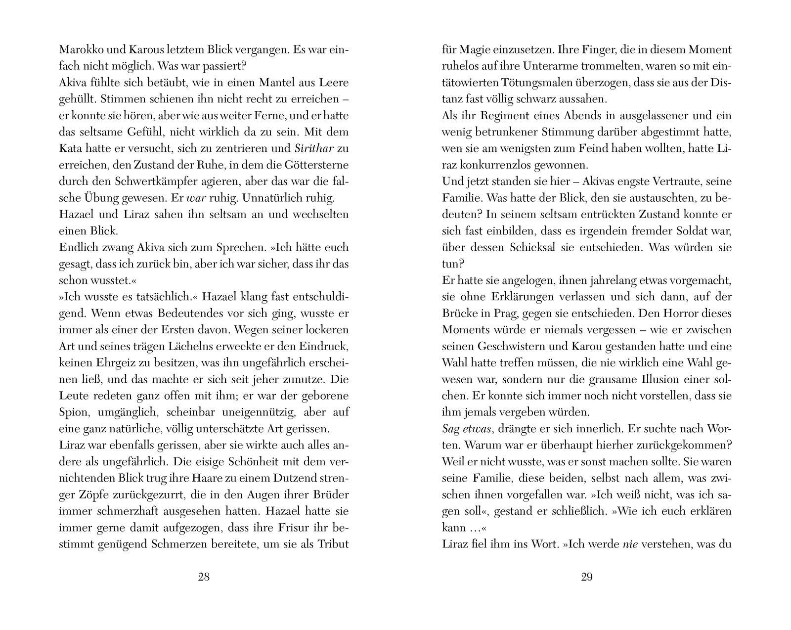 Beispielinhalt (Bild) Days of Blood and Starlight