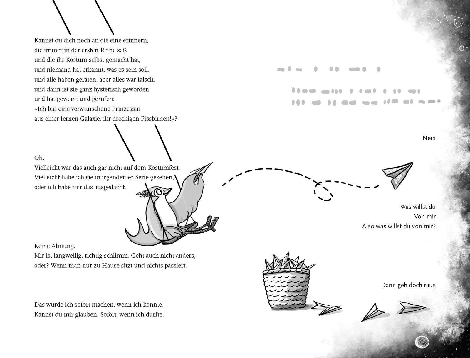 Beispielinhalt (Bild) Und die Welt, sie fliegt hoch