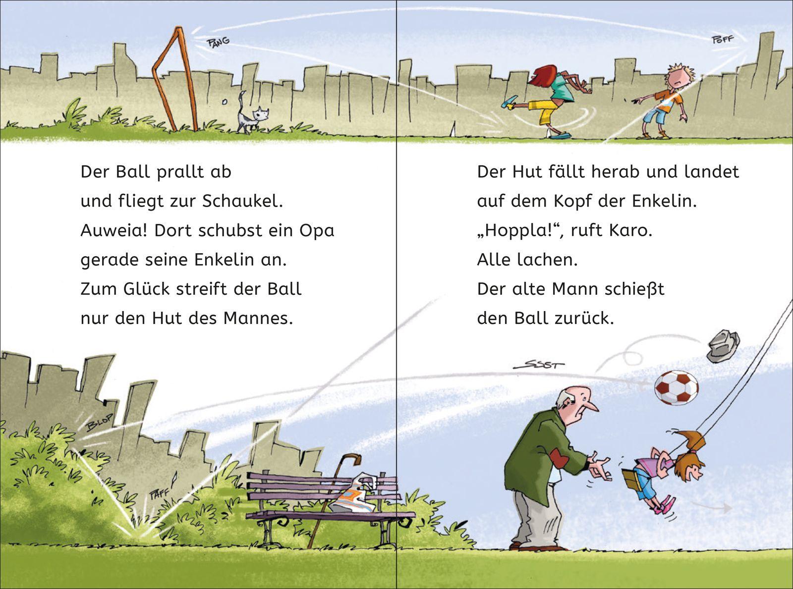 Beispielinhalt (Bild) Leseprofis - Voll im Fußballfieber!, 1. Klasse (Doppelband)