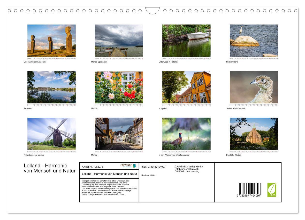 Beispielinhalt (Bild) Lolland - Harmonie von Mensch und Natur (Wandkalender 2026 DIN A3 quer), CALVENDO Monatskalender