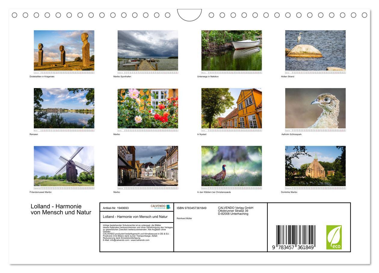 Beispielinhalt (Bild) Lolland - Harmonie von Mensch und Natur (Wandkalender 2026 DIN A4 quer), CALVENDO Monatskalender