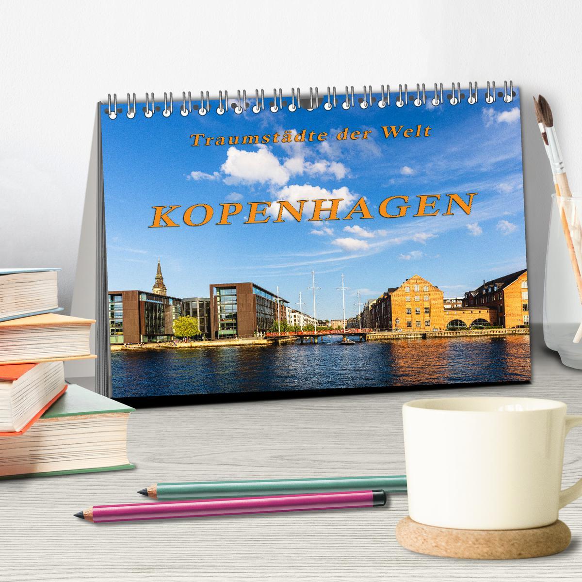 Beispielinhalt (Bild) Kopenhagen - Traumstädte der Welt (Tischkalender 2026 DIN A5 quer), CALVENDO Monatskalender