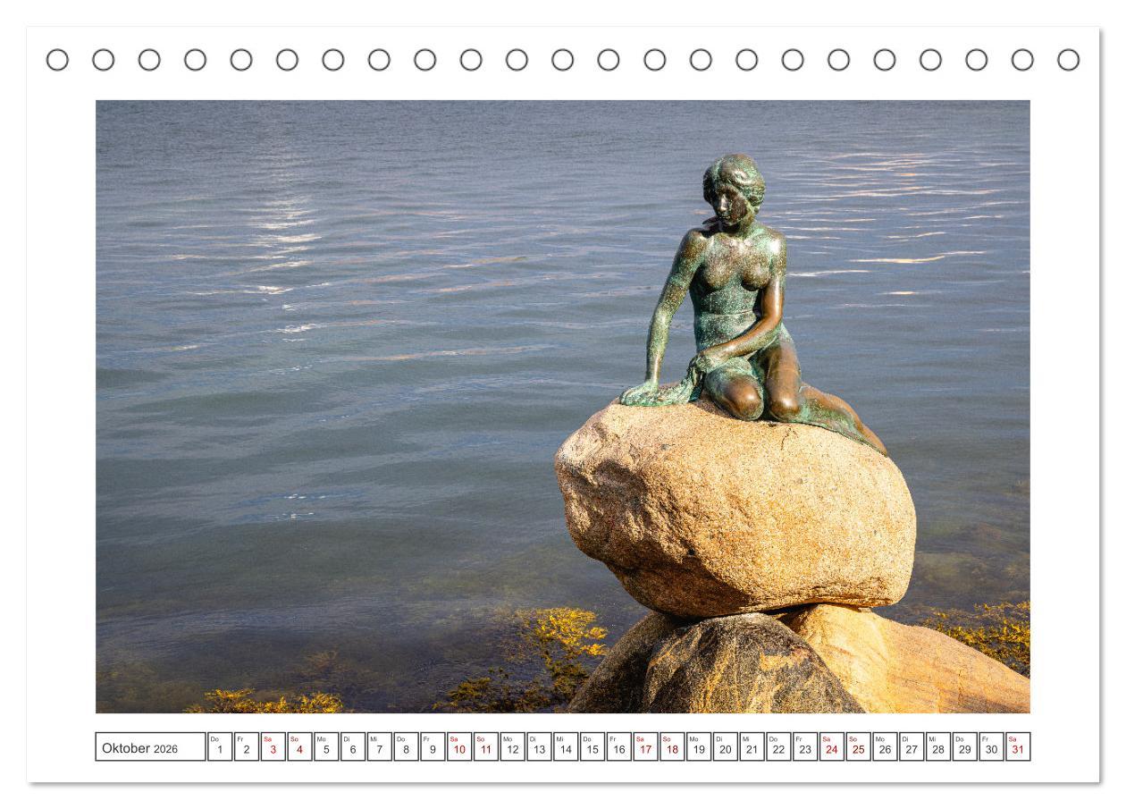 Beispielinhalt (Bild) Kopenhagen - Traumstädte der Welt (Tischkalender 2026 DIN A5 quer), CALVENDO Monatskalender