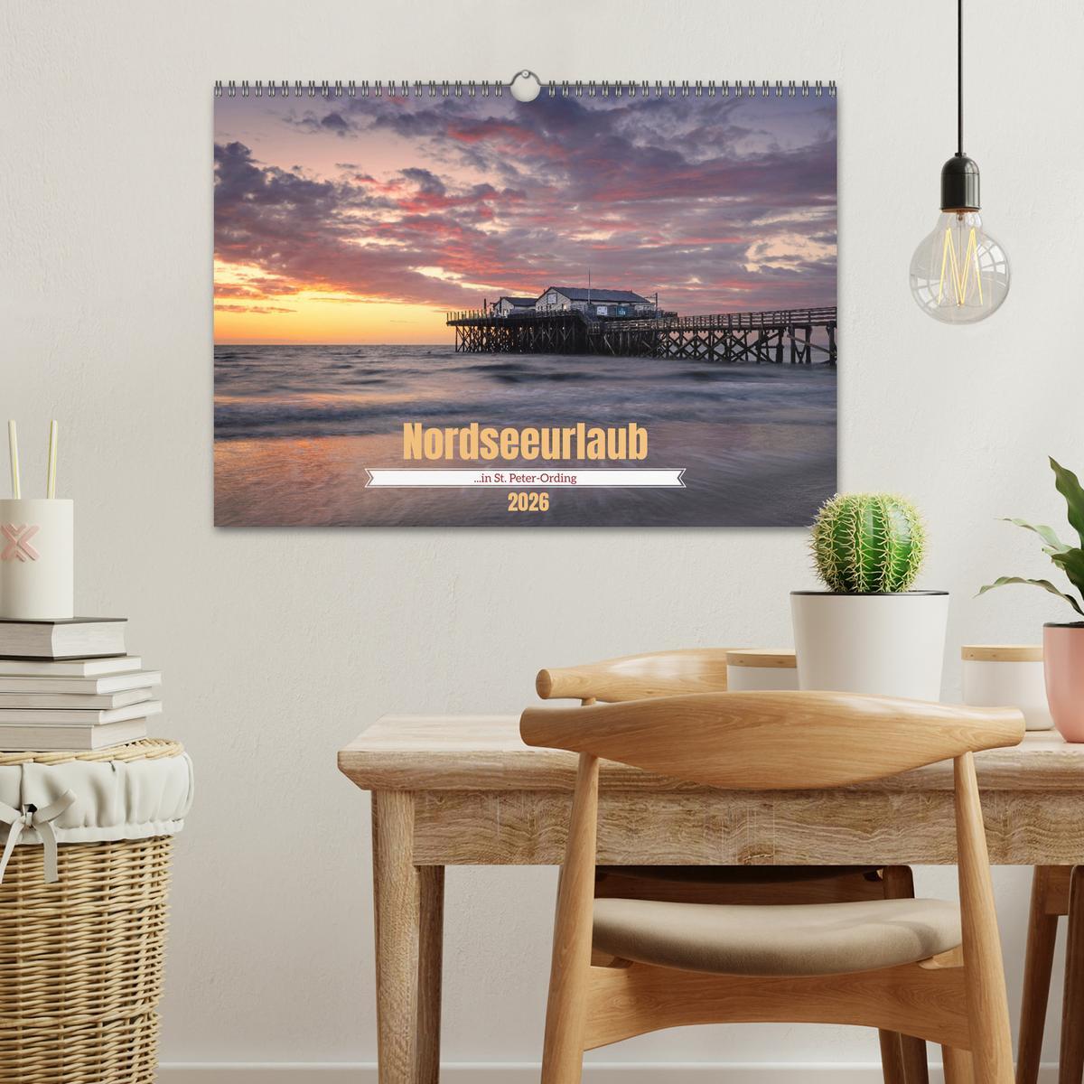 Beispielinhalt (Bild) Nordseeurlaub in St. Peter-Ording (Wandkalender 2026 DIN A3 quer), CALVENDO Monatskalender