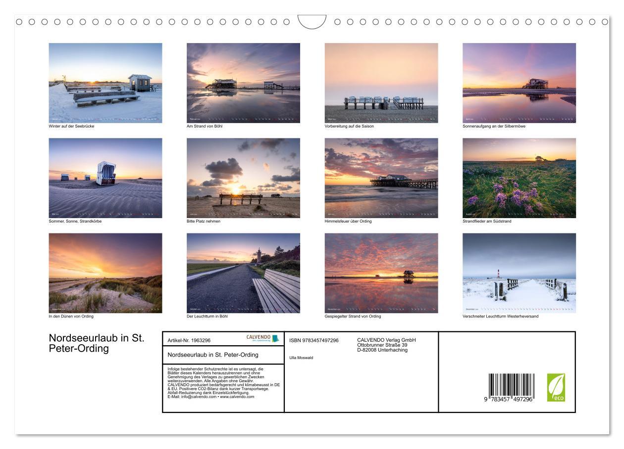 Beispielinhalt (Bild) Nordseeurlaub in St. Peter-Ording (Wandkalender 2026 DIN A3 quer), CALVENDO Monatskalender