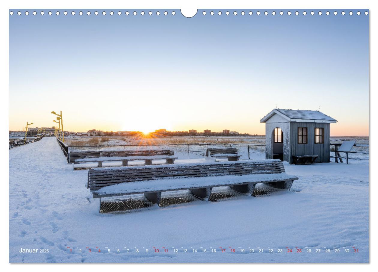 Beispielinhalt (Bild) Nordseeurlaub in St. Peter-Ording (Wandkalender 2026 DIN A3 quer), CALVENDO Monatskalender