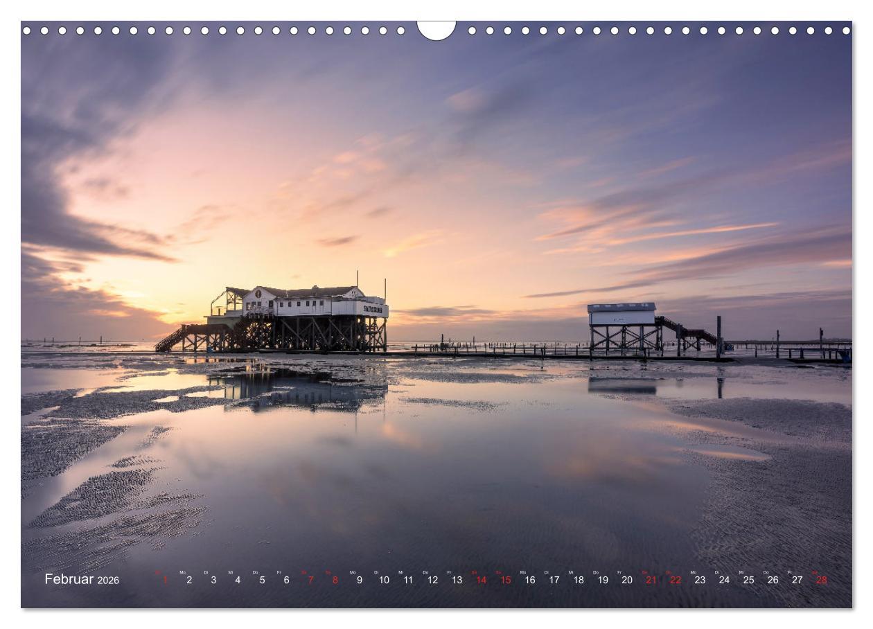Beispielinhalt (Bild) Nordseeurlaub in St. Peter-Ording (Wandkalender 2026 DIN A3 quer), CALVENDO Monatskalender