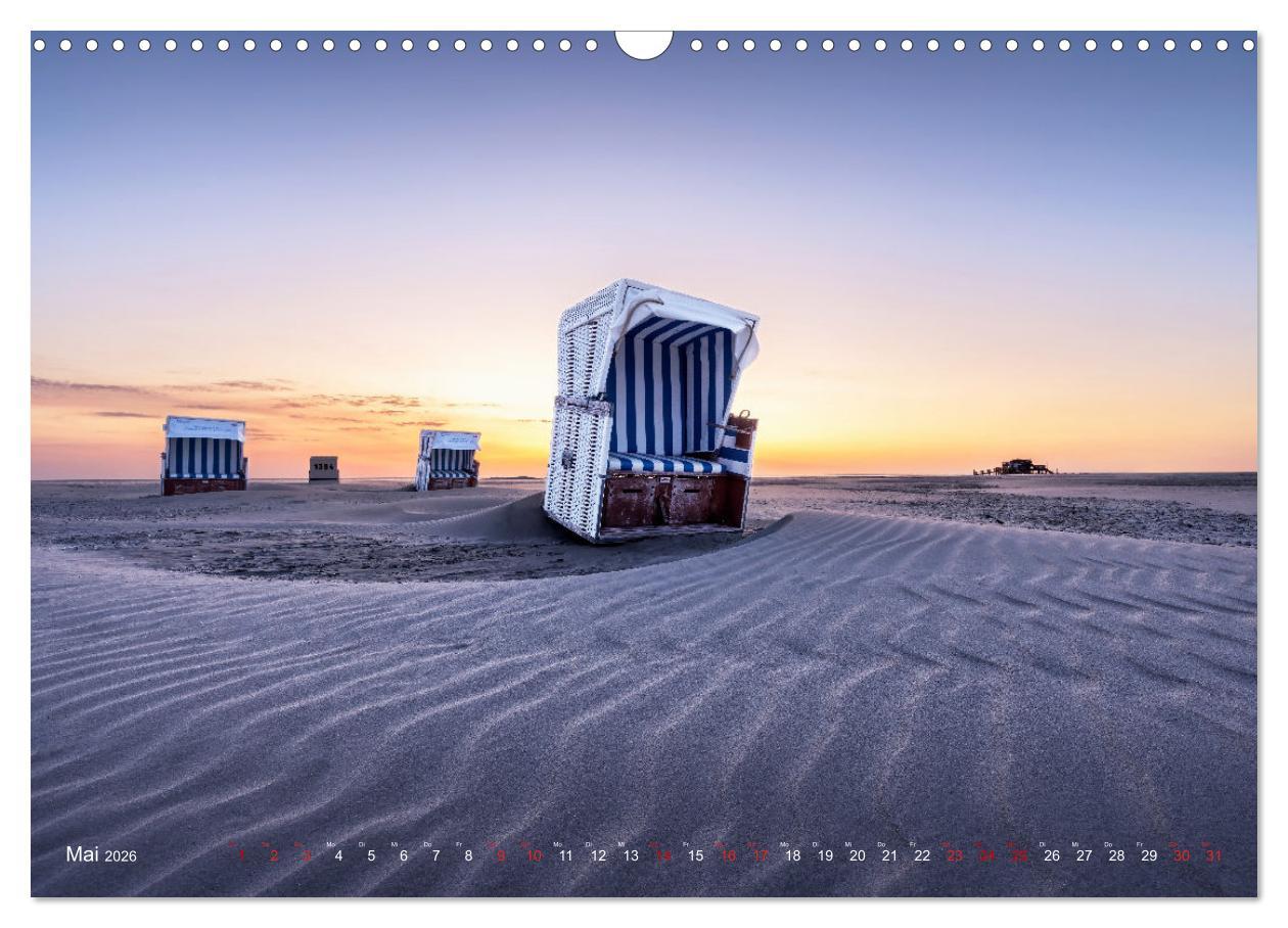 Beispielinhalt (Bild) Nordseeurlaub in St. Peter-Ording (Wandkalender 2026 DIN A3 quer), CALVENDO Monatskalender