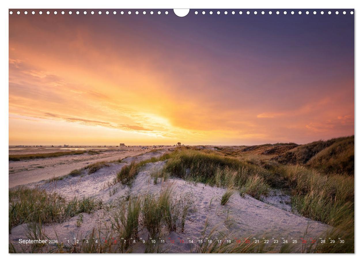 Beispielinhalt (Bild) Nordseeurlaub in St. Peter-Ording (Wandkalender 2026 DIN A3 quer), CALVENDO Monatskalender