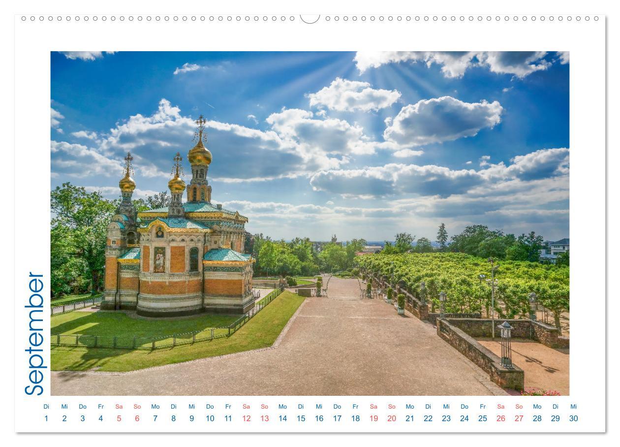 Beispielinhalt (Bild) Blickfang Darmstadt! (hochwertiger Premium Wandkalender 2026 DIN A2 quer), Kunstdruck in Hochglanz