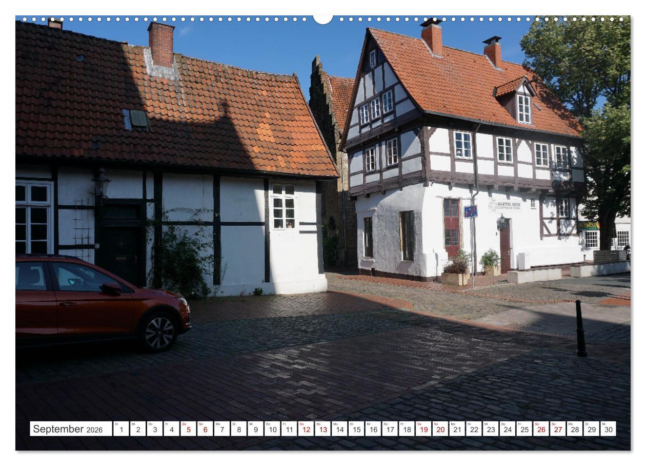 Beispielinhalt (Bild) Minden - Eindrücke aus der historischen Stadt an der Weser (Wandkalender 2026 DIN A2 quer), CALVENDO Monatskalender