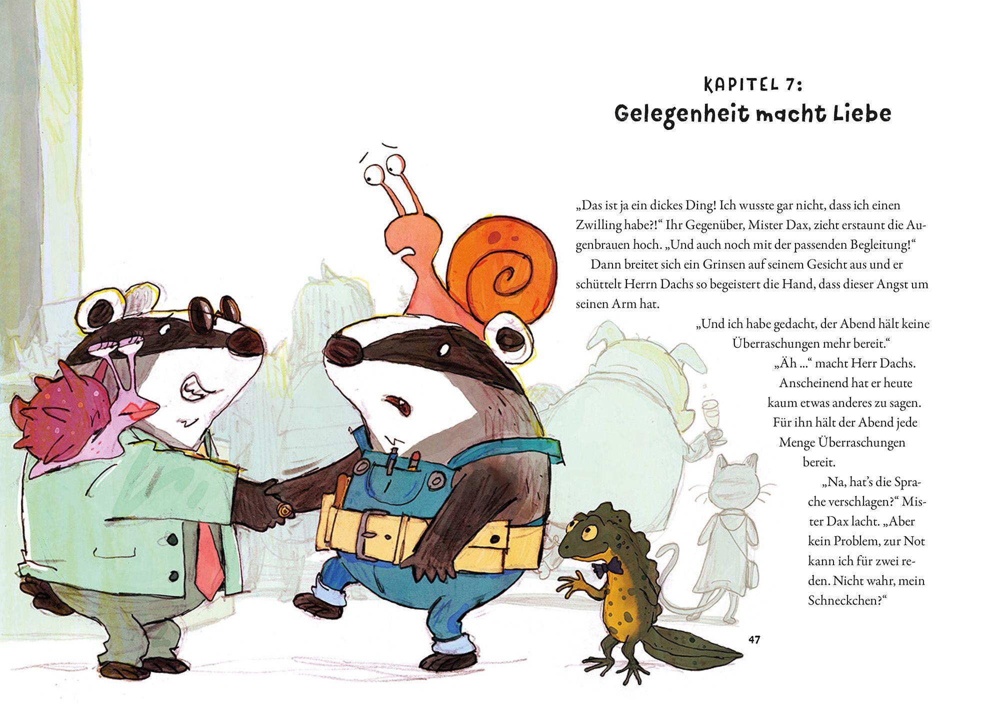 Beispielinhalt (Bild) Dachs und Rakete. Der doppelte Dachs