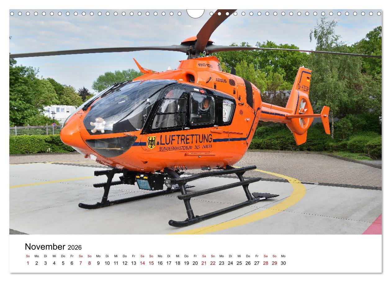 Beispielinhalt (Bild) Rettungshubschrauber in Action (Wandkalender 2026 DIN A3 quer), CALVENDO Monatskalender