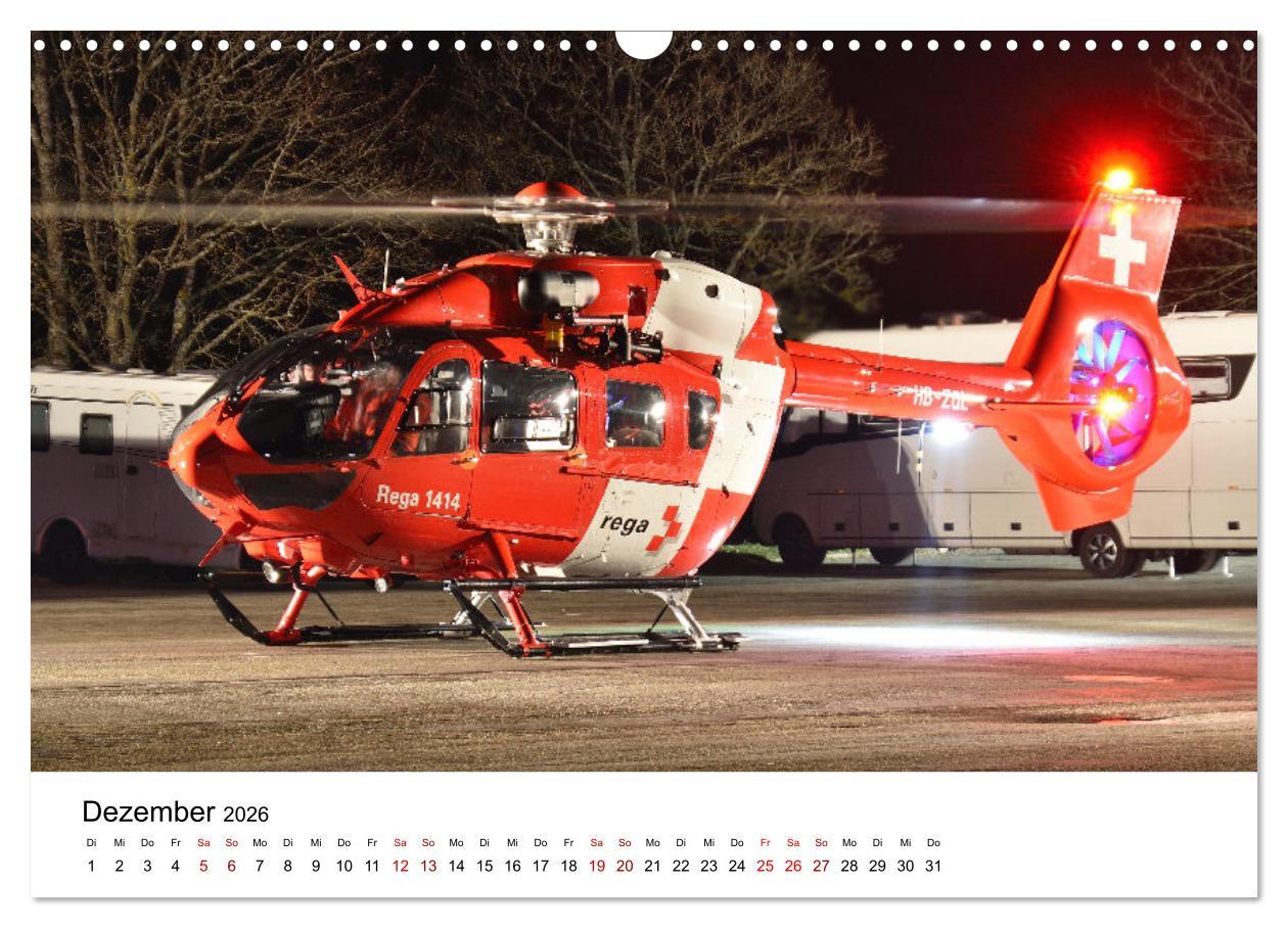 Beispielinhalt (Bild) Rettungshubschrauber in Action (Wandkalender 2026 DIN A3 quer), CALVENDO Monatskalender