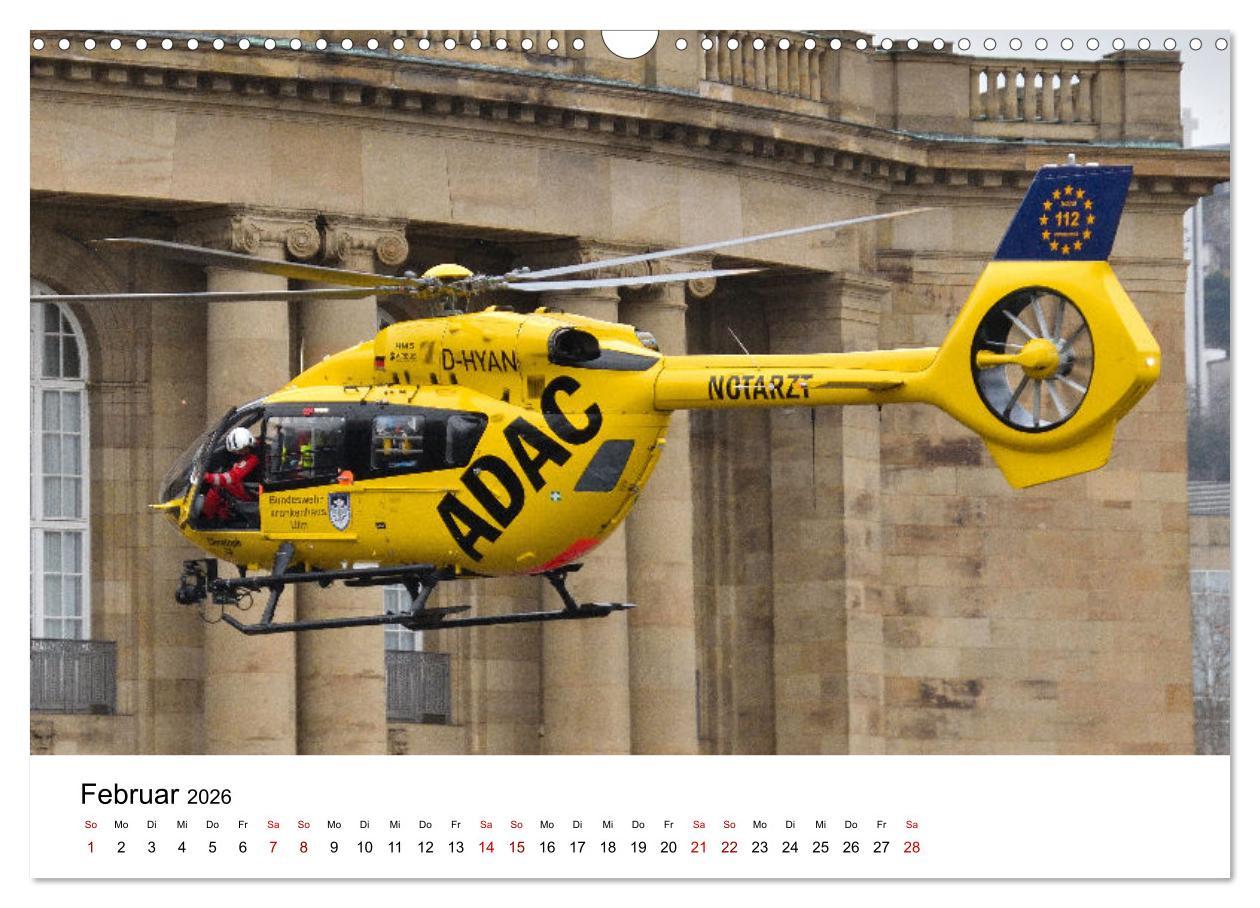 Beispielinhalt (Bild) Rettungshubschrauber in Action (Wandkalender 2026 DIN A3 quer), CALVENDO Monatskalender