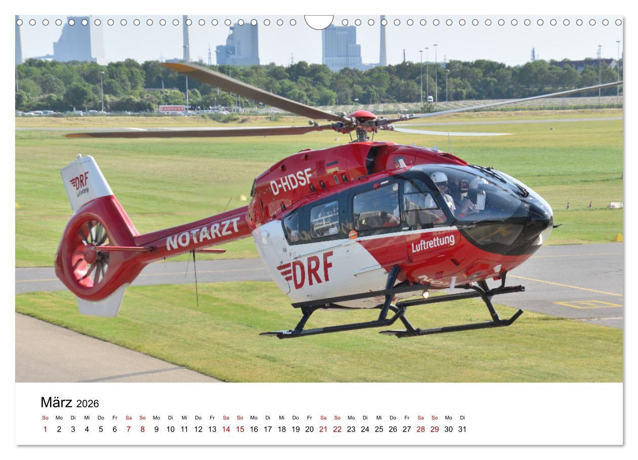 Beispielinhalt (Bild) Rettungshubschrauber in Action (Wandkalender 2026 DIN A3 quer), CALVENDO Monatskalender