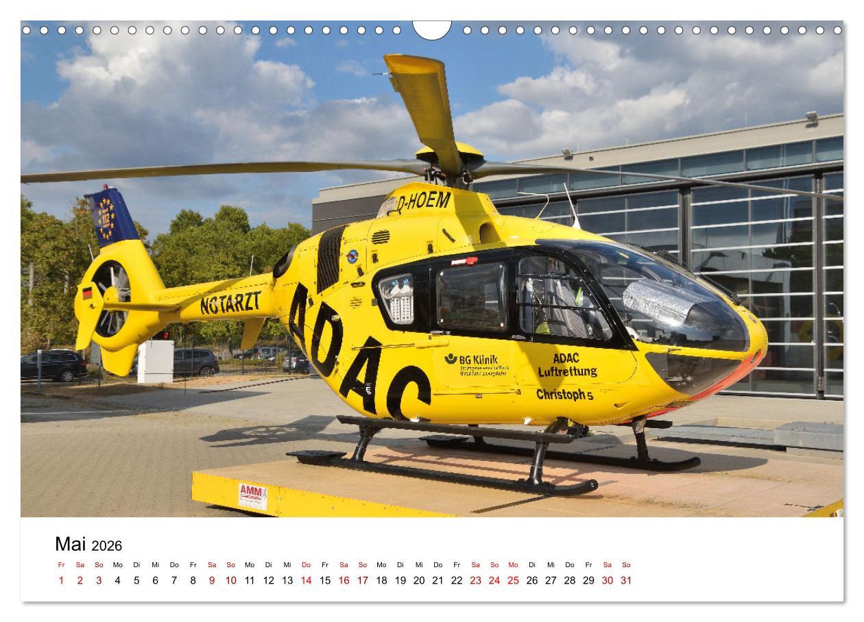 Beispielinhalt (Bild) Rettungshubschrauber in Action (Wandkalender 2026 DIN A3 quer), CALVENDO Monatskalender