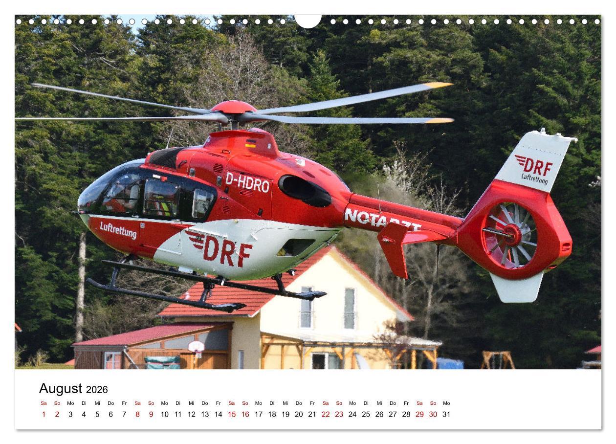 Beispielinhalt (Bild) Rettungshubschrauber in Action (Wandkalender 2026 DIN A3 quer), CALVENDO Monatskalender