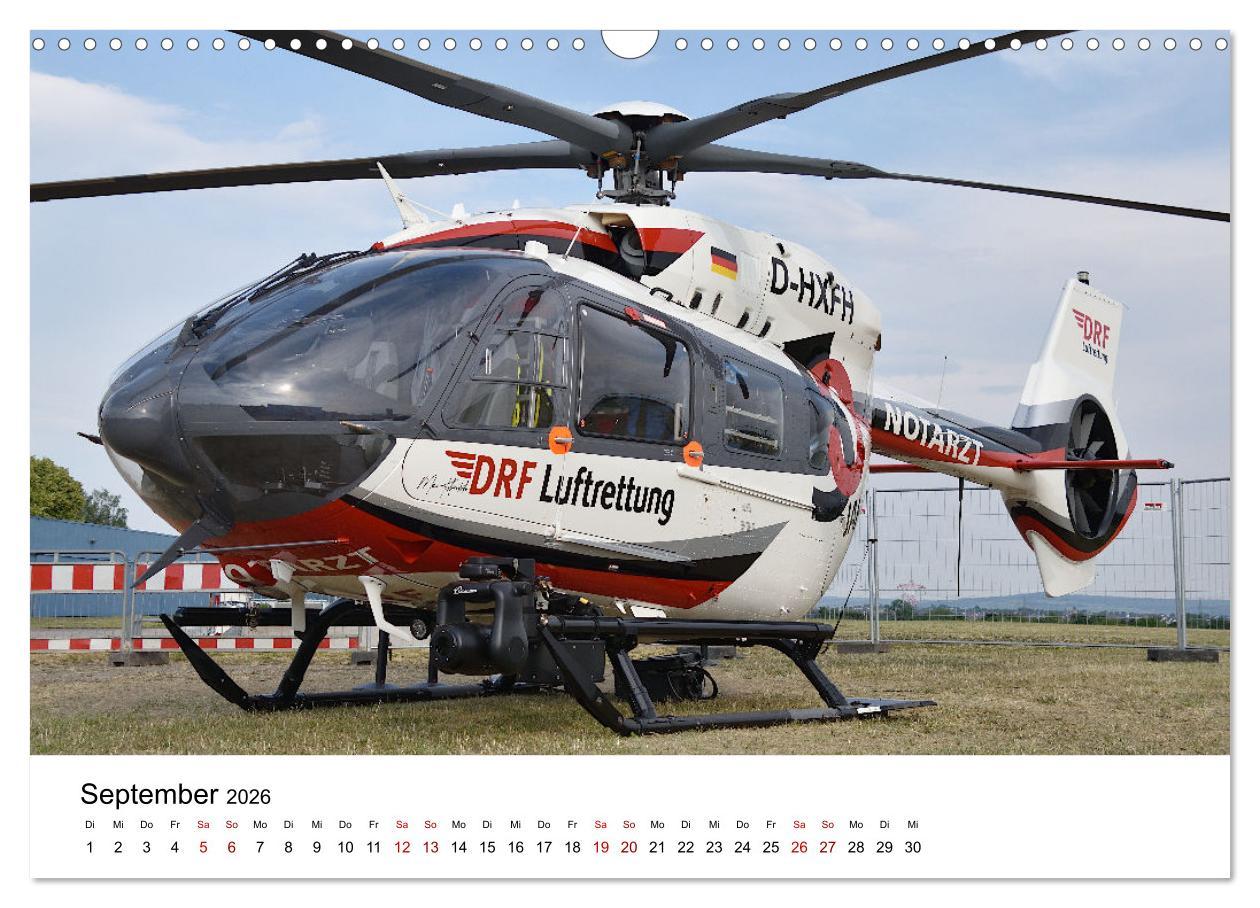 Beispielinhalt (Bild) Rettungshubschrauber in Action (Wandkalender 2026 DIN A3 quer), CALVENDO Monatskalender