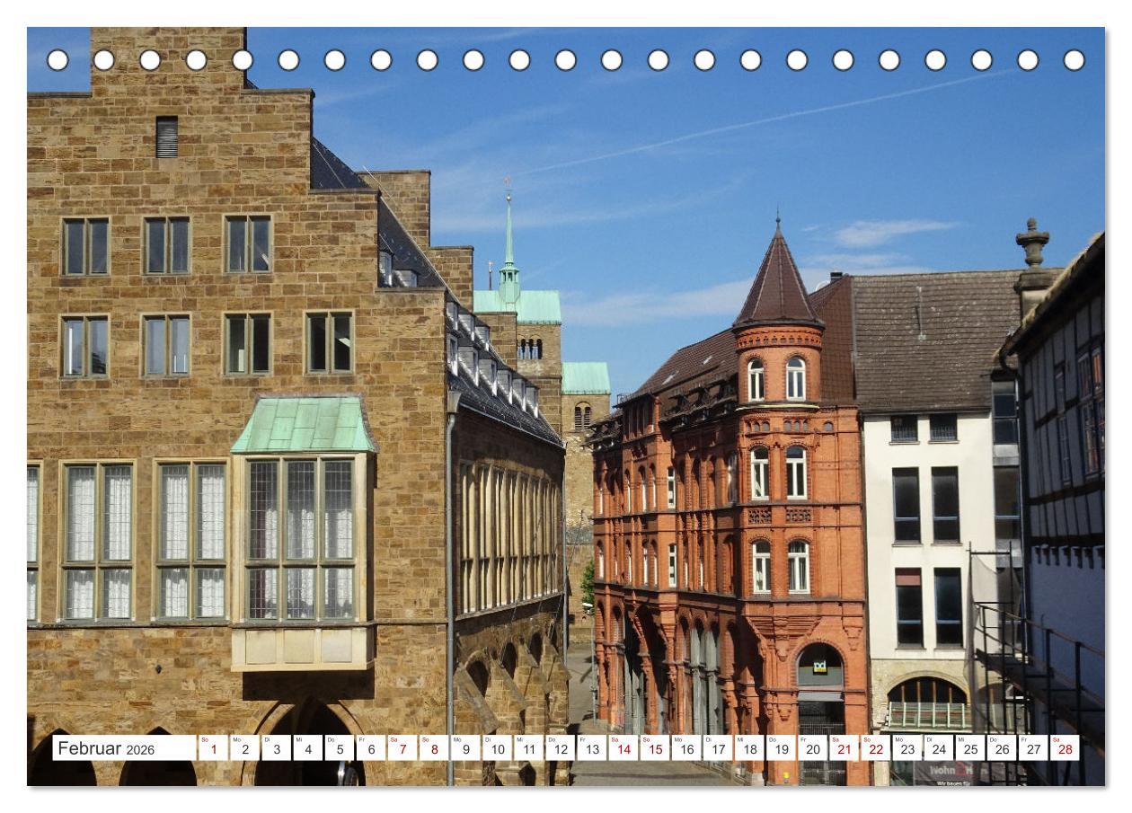 Beispielinhalt (Bild) Minden - Eindrücke aus der historischen Stadt an der Weser (Tischkalender 2026 DIN A5 quer), CALVENDO Monatskalender
